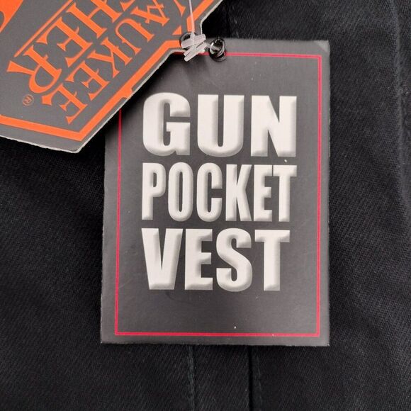 Milwaukee Leather Men's Size XL MDM3002 Covert Black Denim Club Style CC Vest - Picture 11 of 14